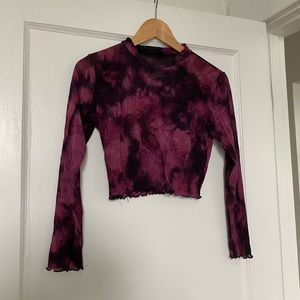 Semi sheer tie dye crop top, locally made in Montreal